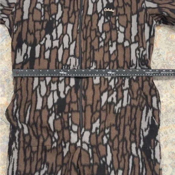 Vtg Cabela's Camoflauge Gorpcore Hunting PolarFleece Jumpsuit Made US Sz M 38-40 - Picture 3 of 10